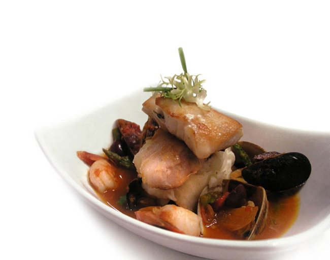 Pan Roasted Black Grouper, Seafood Zarzuela 